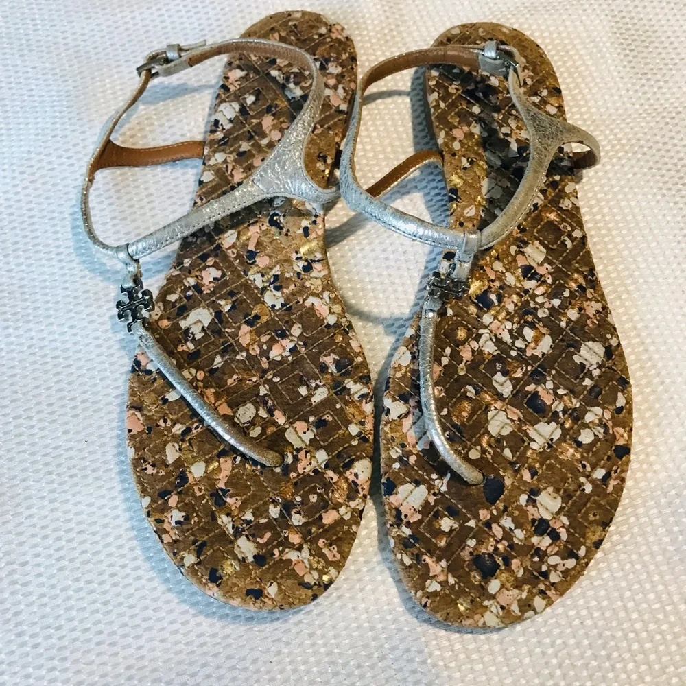 Tory Burch Stylish‎ Silver Sandals for Women